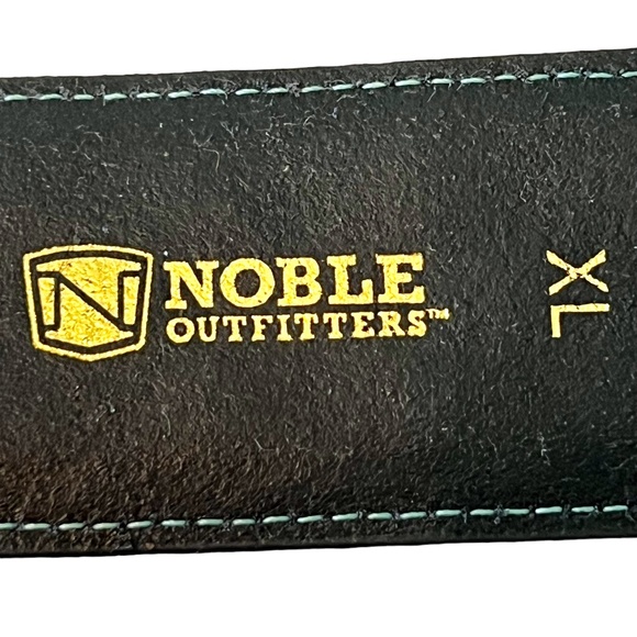 Noble Outfitters Equestrian Classic Quilted Belt Black w/Blue Stitching  sz XL main image 7